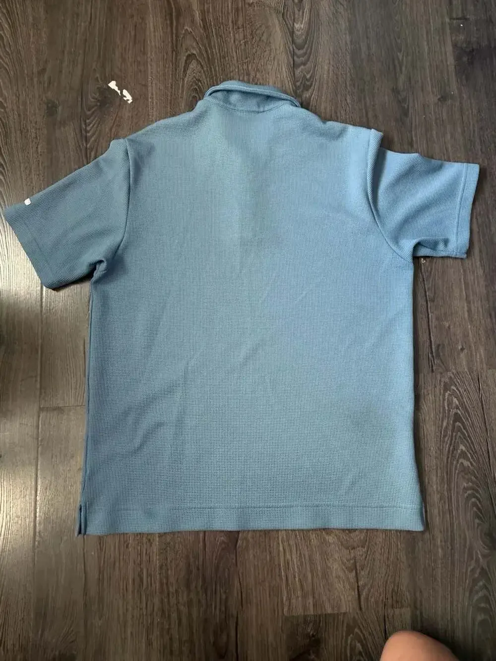 Nike Tennis Court Dri-Fit Waffle Knit Polo Shirt Men's Size Large Light Blue